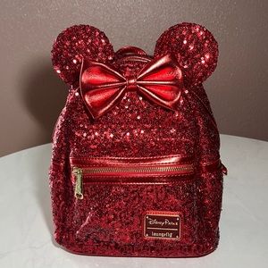 DISNEY Red Sequin Minnie book bag. Gently used.